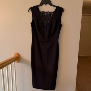 Calvin Klein Black Lace-front Sheath Dress